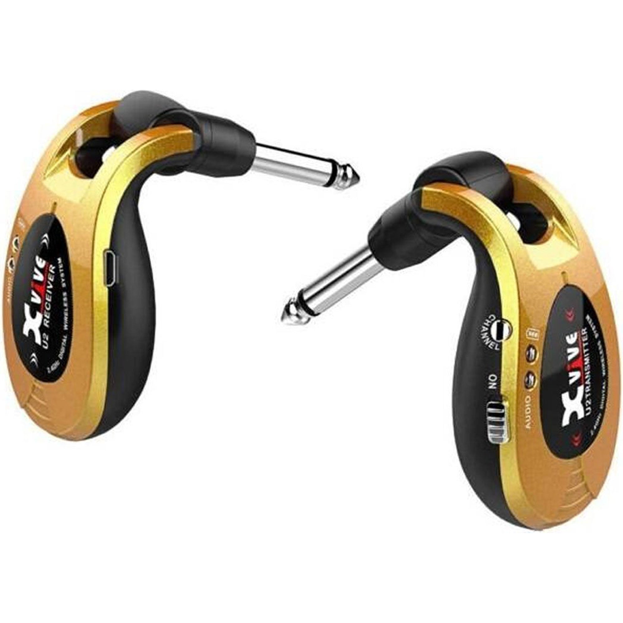 Xvive Audio U2 Digital Wireless System for Electric Guitars (Gold, 2.4 GHz)