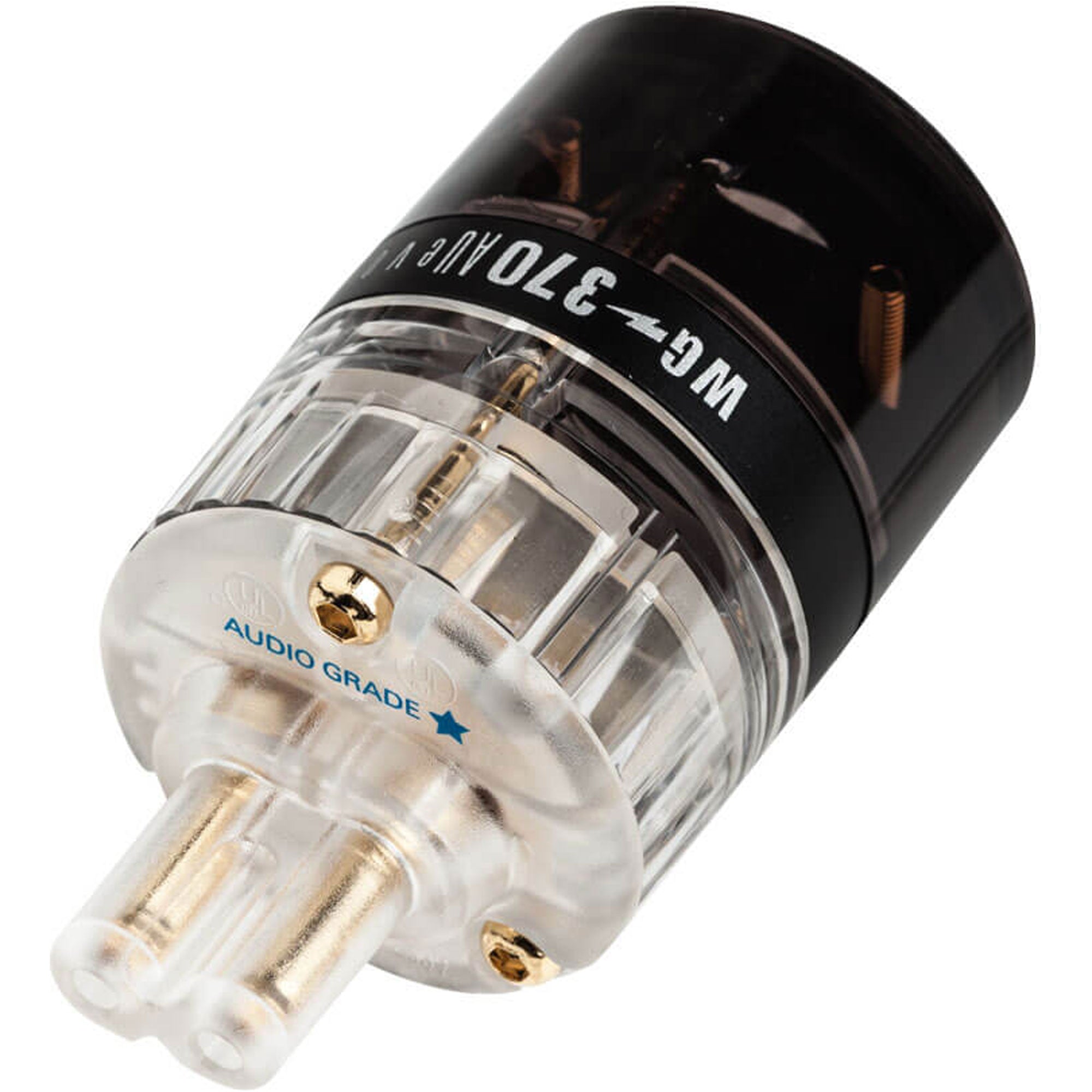 Wattgate 370 AU evo Gold Plated Audio Grade C7 AC Power Connector (Clear/Smoke)