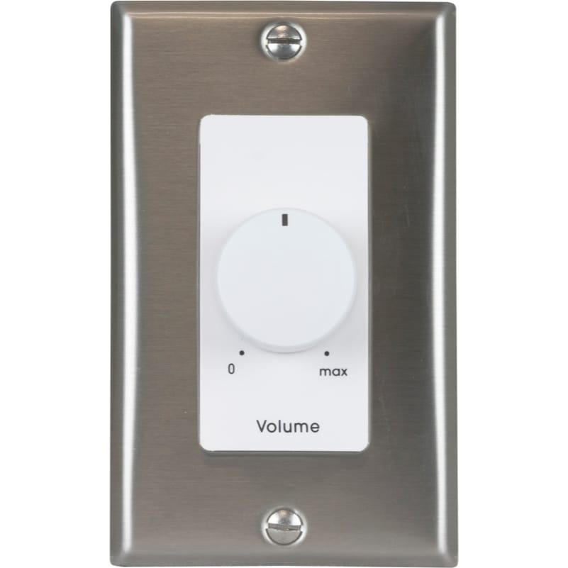 Lowell 10KLVC-DSW Single Gang 10k Ohm Volume Attenuator (Decora Stainless & White)