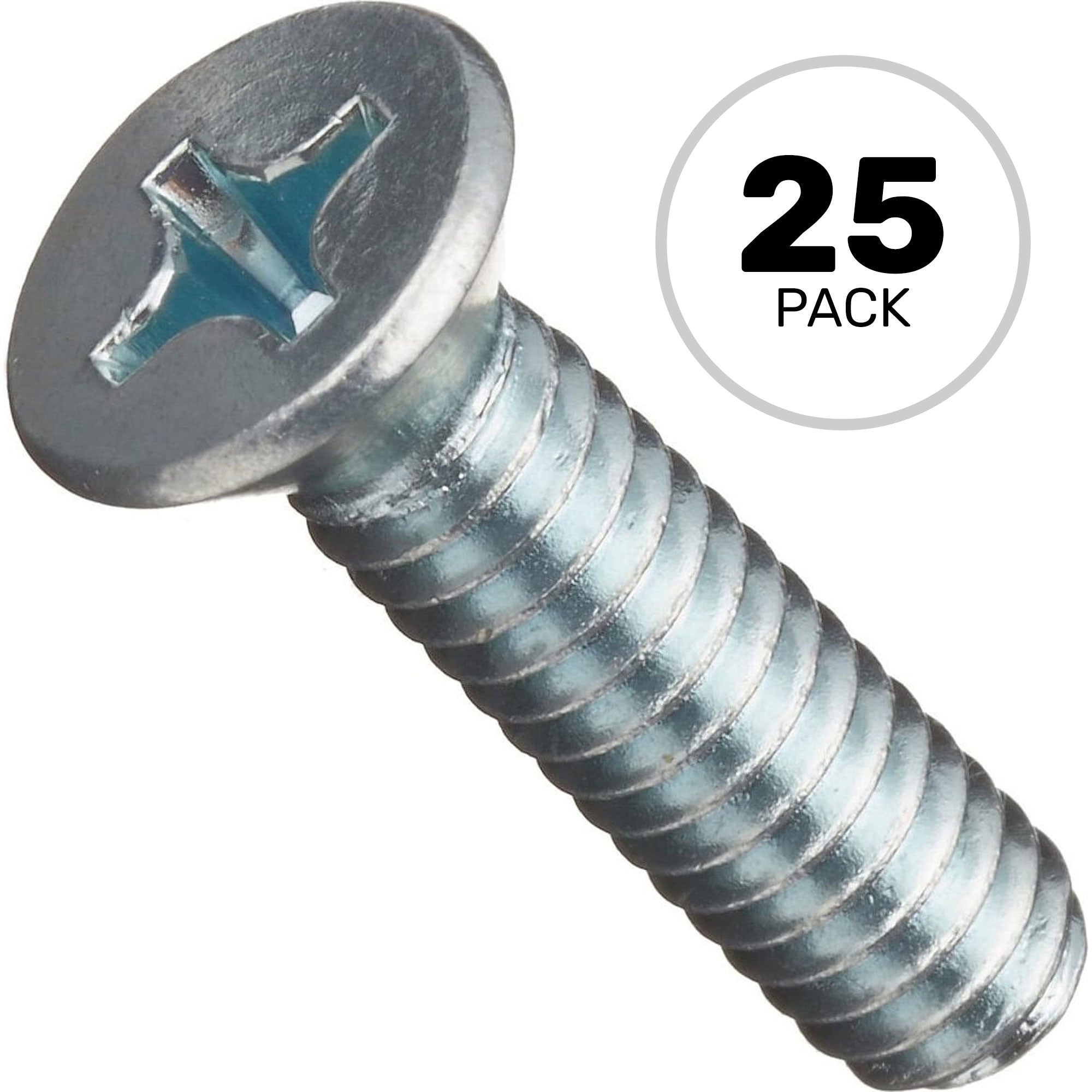 Performance Audio 4-40 x 1/2" Phillips Flat Head Machine Screws (Zinc, 25 Pack)