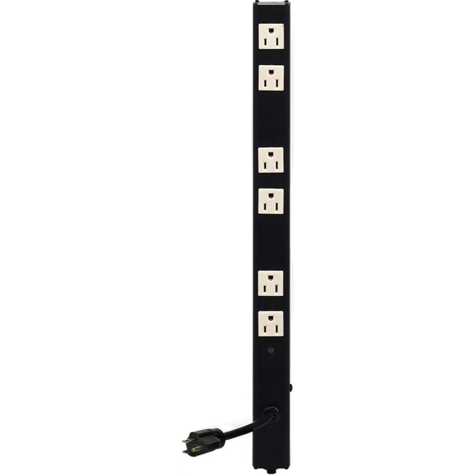 Lowell ACS-1506 15A Power Strip with 6 Outlets and Surge Protection