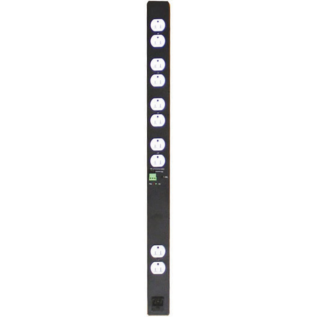 Lowell ACS-1510-RPC 15A Power Strip with 10 Outlets, Detachable 6' IEC Cord and RPC