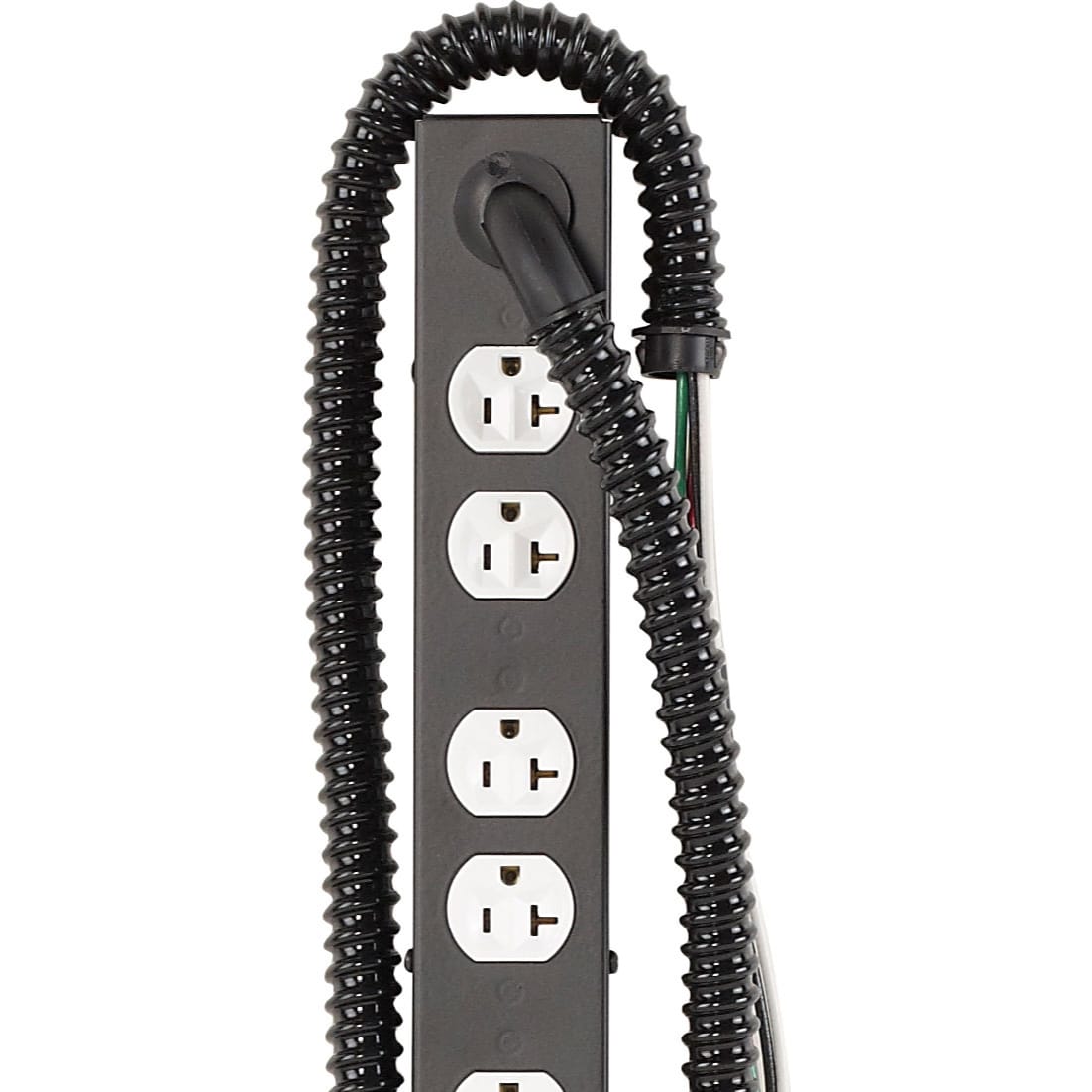 Lowell ACS-2014-2C-HW Hardwired 15A/20A, 2-Circuit Power Strip with 14 Outlets