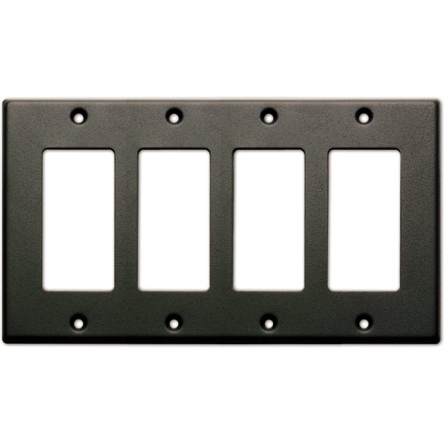 RDL CP-4B Quadruple Cover Plate (Black)