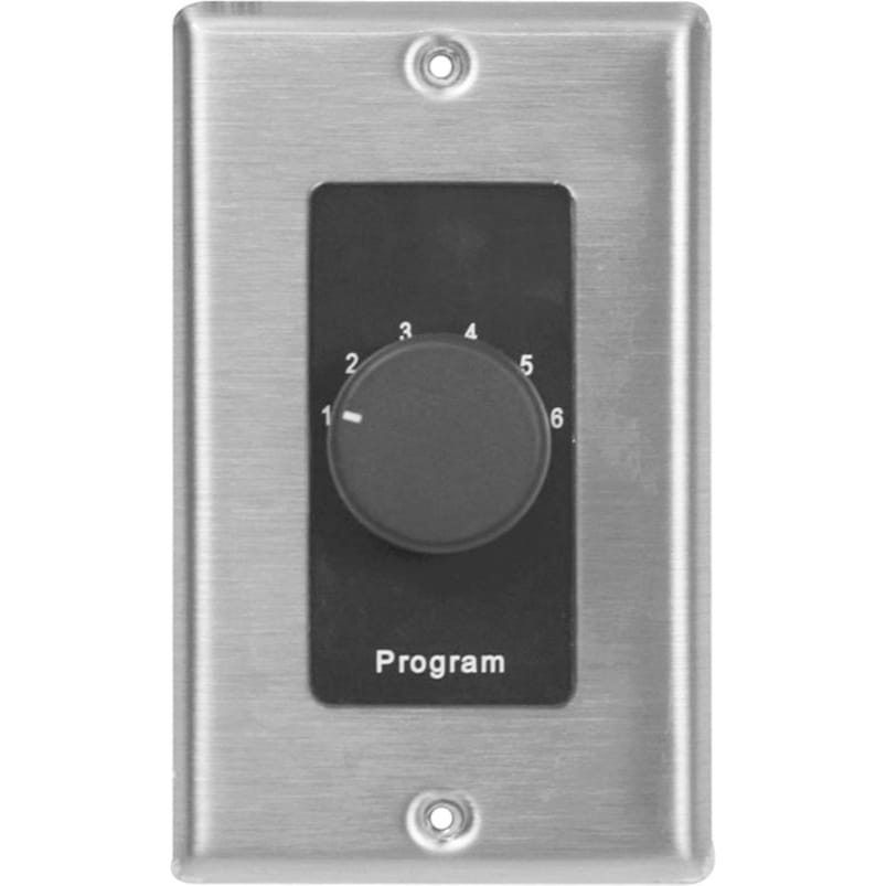 Lowell CS6-DSB Program Selector Switch (Stainless Steel & Black)