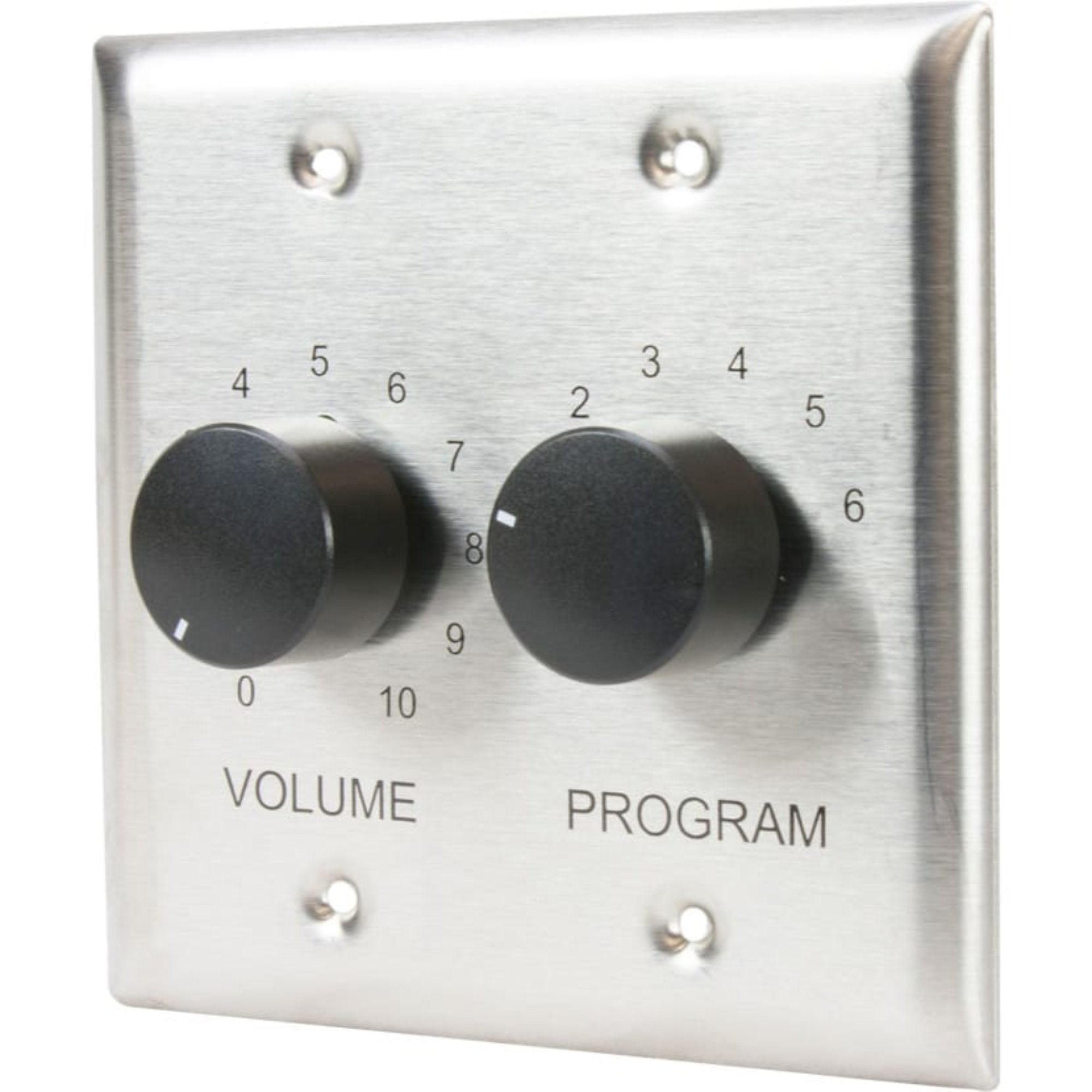 Lowell CS650-SS Program Selector Switch with Volume Control (Stainless Steel)