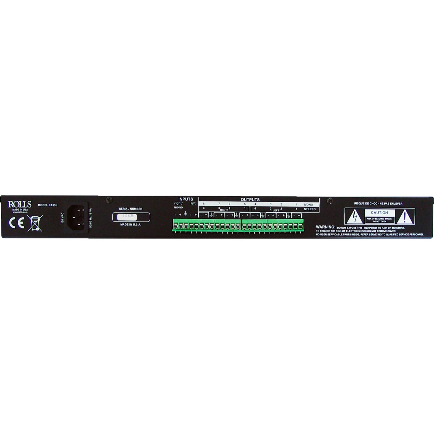 Rolls RA63b 8-Channel Distribution Amplifier