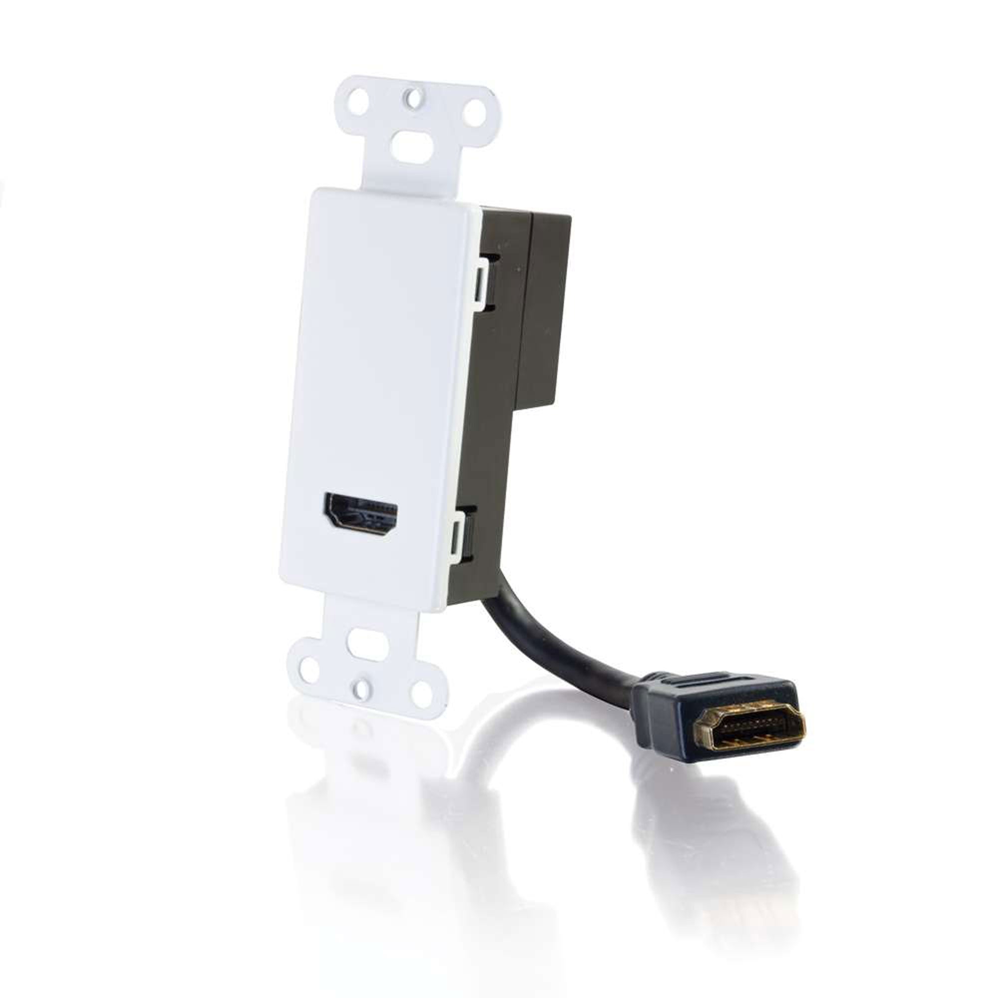 C2G 41043 HDMI Pass Through Wall Plate (White)