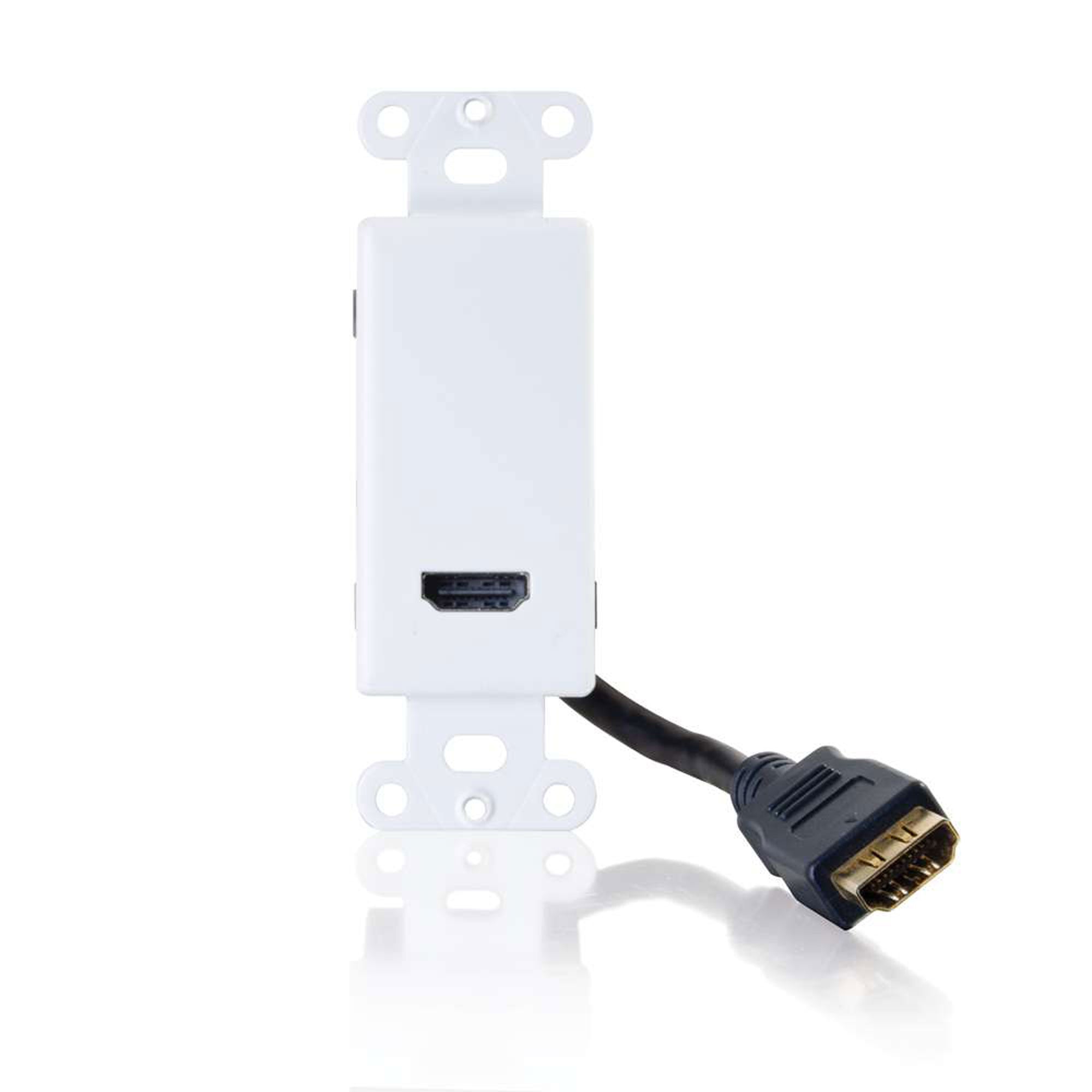 C2G 41043 HDMI Pass Through Wall Plate (White)