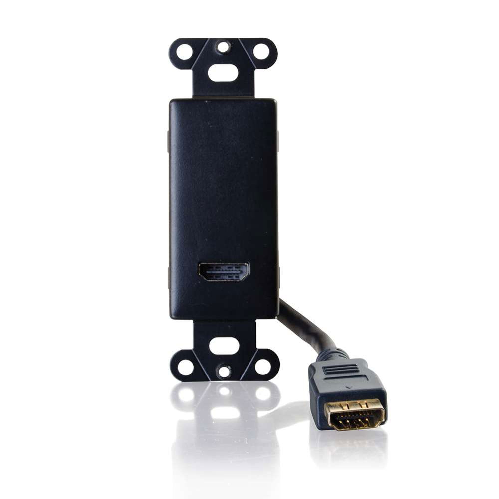 C2G 41045 HDMI Pass Through Wall Plate (Black)