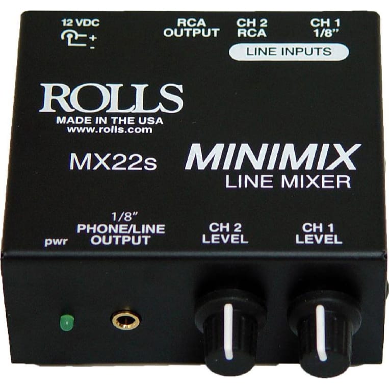 Rolls MX22s Mini Mix 2-Channel Line Mixer