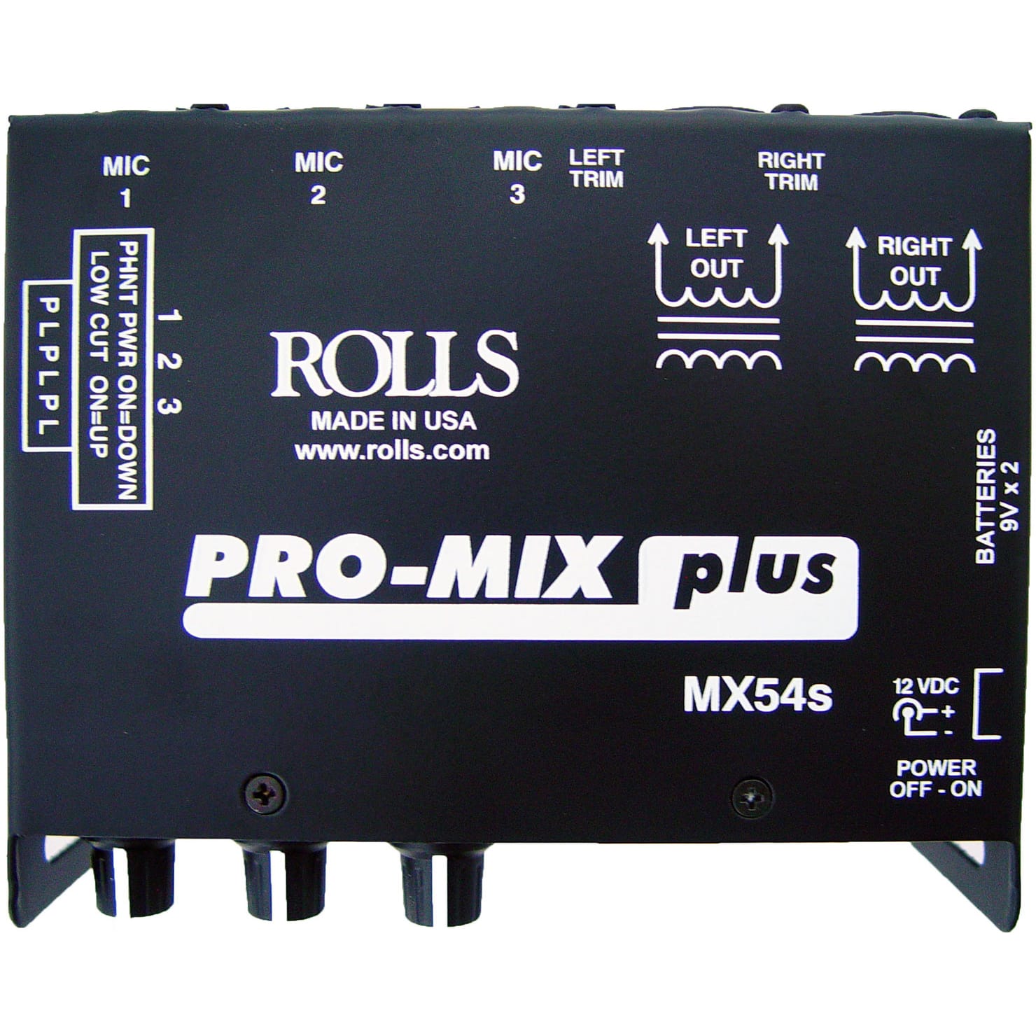 Rolls MX54s ProMix Plus 3-Channel Microphone Mixer