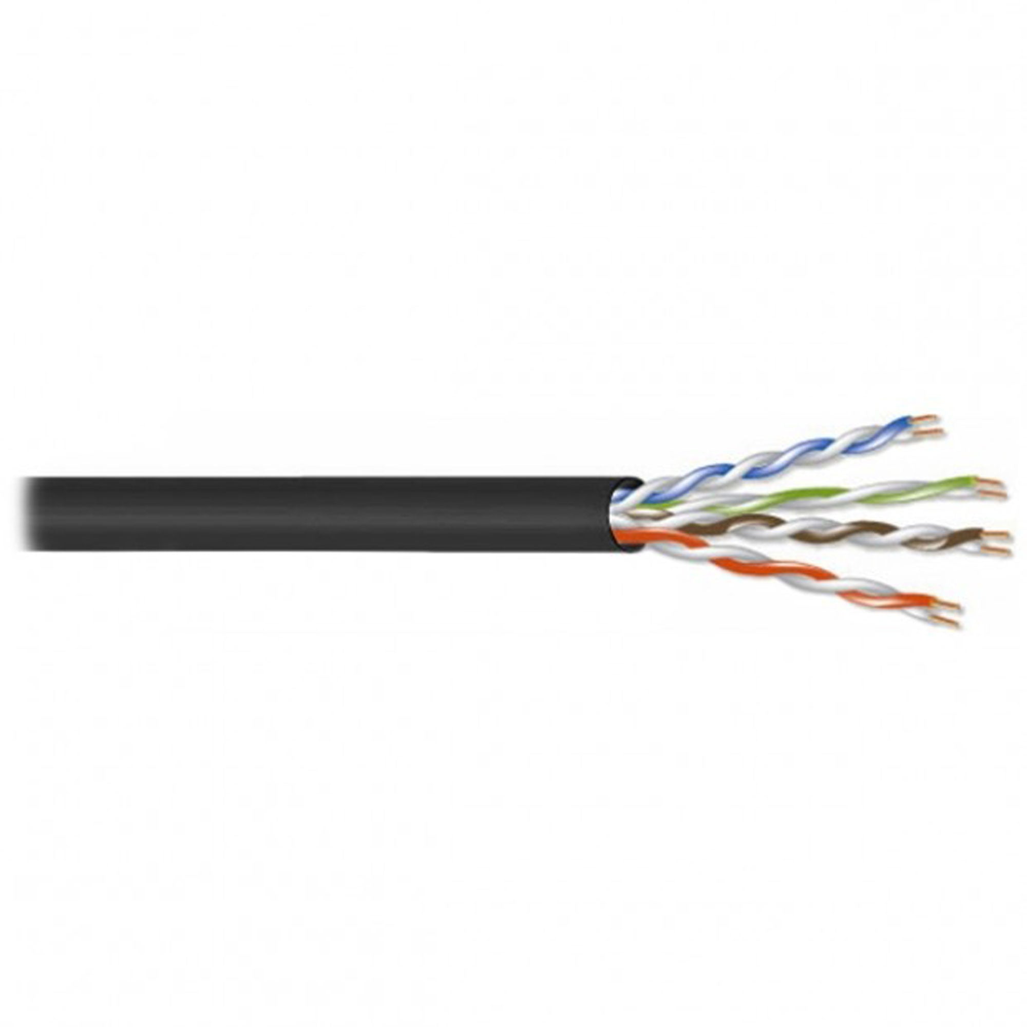 West Penn 4245EZ 24AWG 4-Pair Unshielded Cat 5e UTP CMR Ethernet Cable (Black, 1000' Roll)