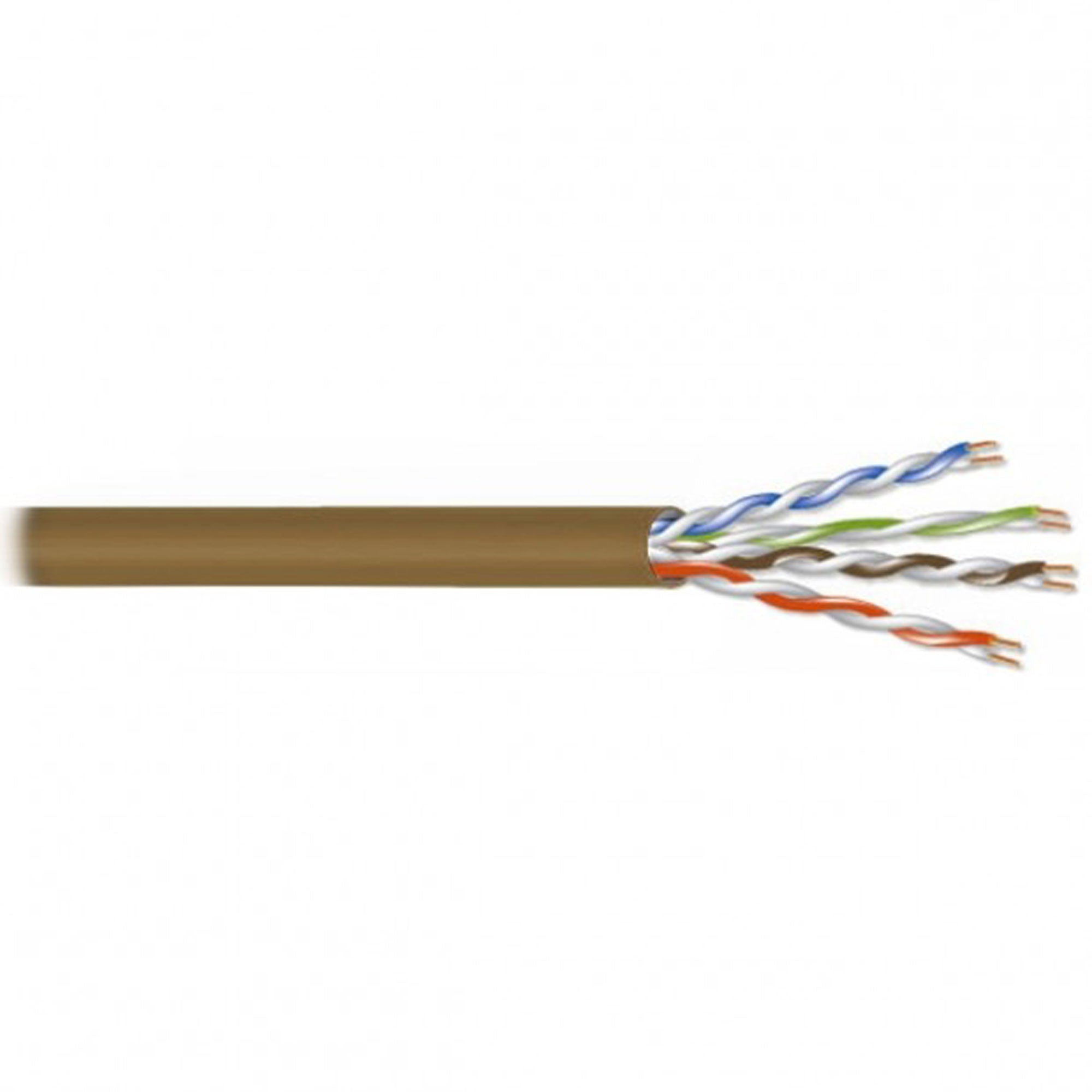 West Penn 4245EZ 24AWG 4-Pair Unshielded Cat 5e UTP CMR Ethernet Cable (Brown, 1000' Roll)