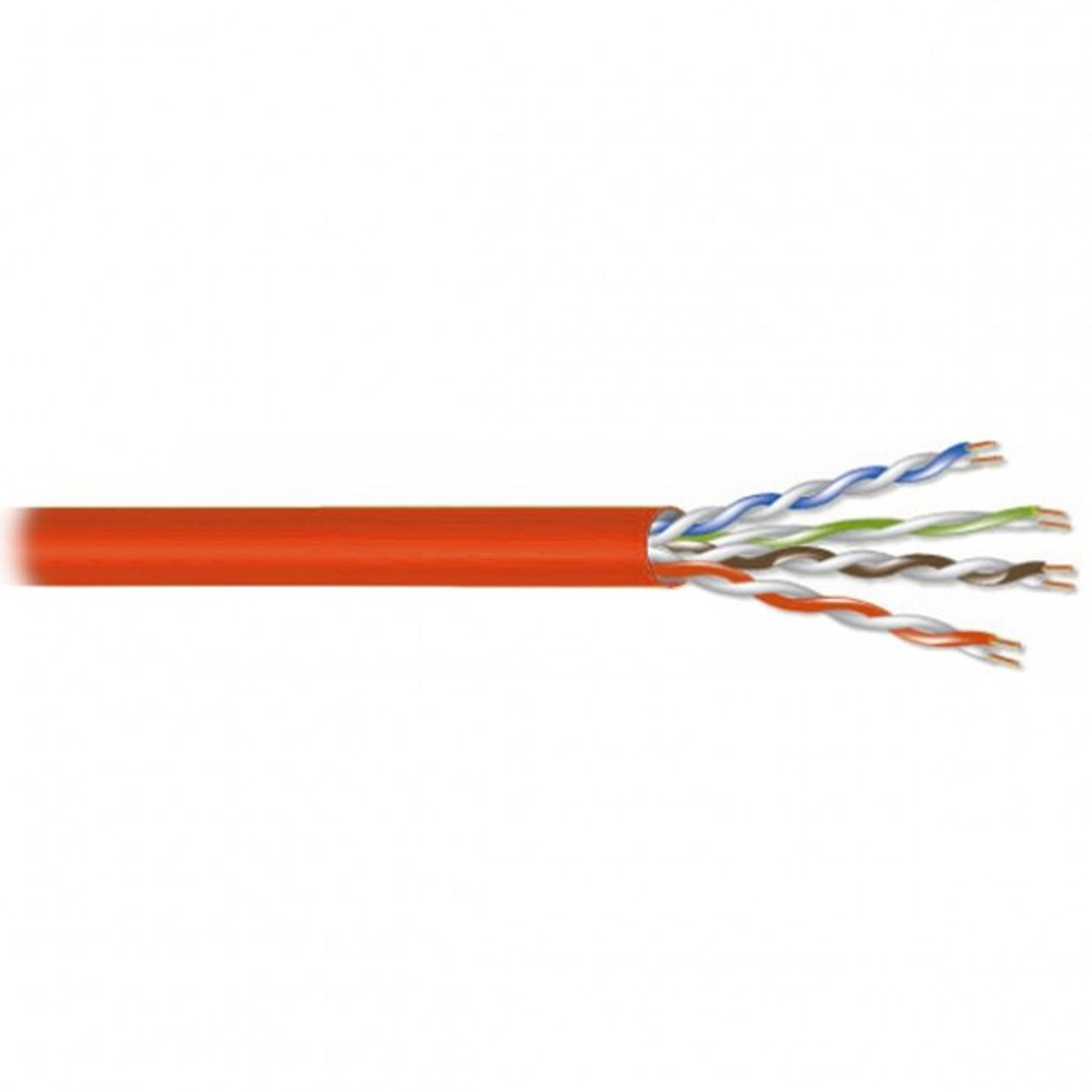 West Penn 254245EZ Plenum 24AWG 4-Pair Unshielded Cat 5e UTP Ethernet Cable (Red, 1000' Roll)