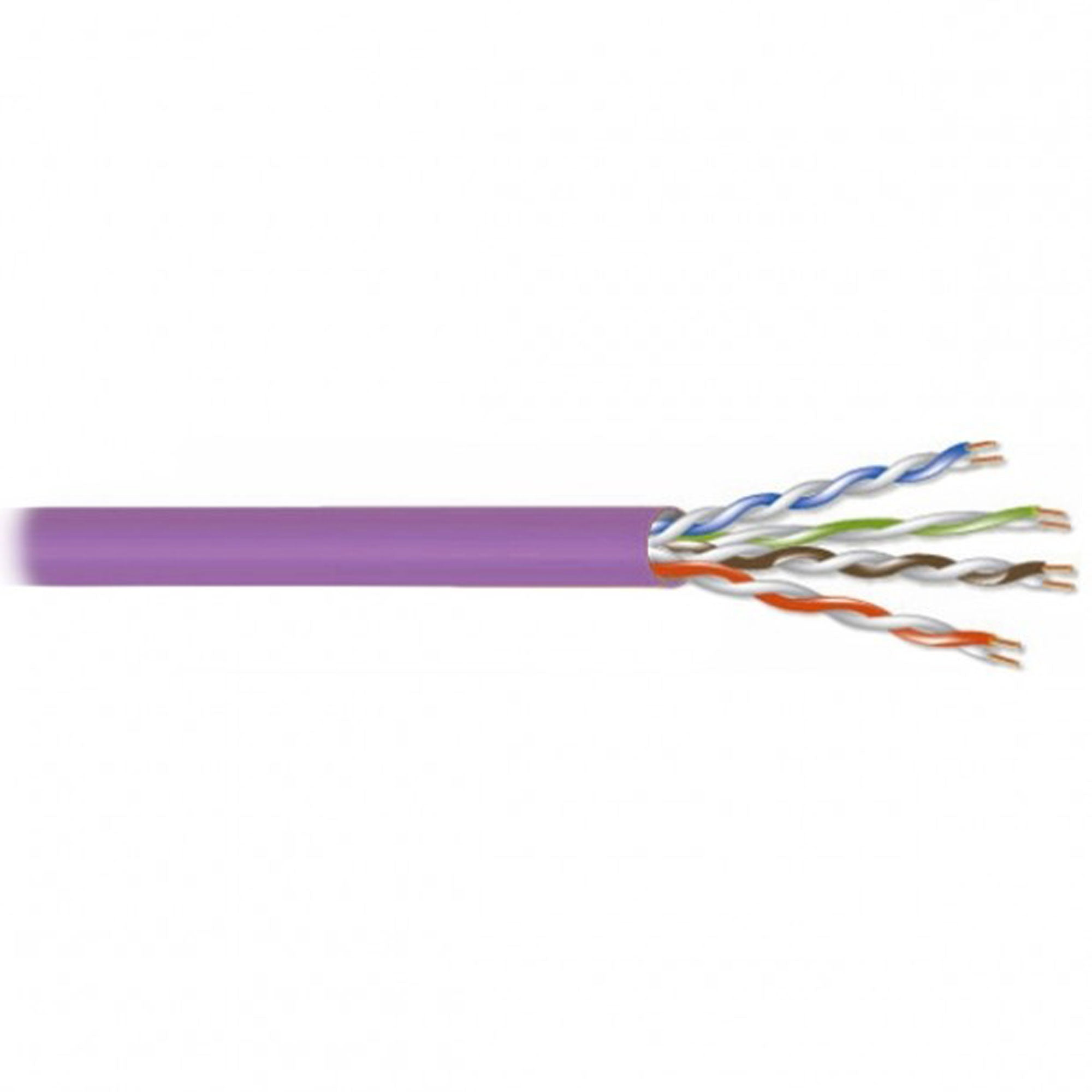 West Penn 254245EZ Plenum 24AWG 4-Pair Unshielded Cat 5e UTP Ethernet Cable (Purple, 1000' Roll)