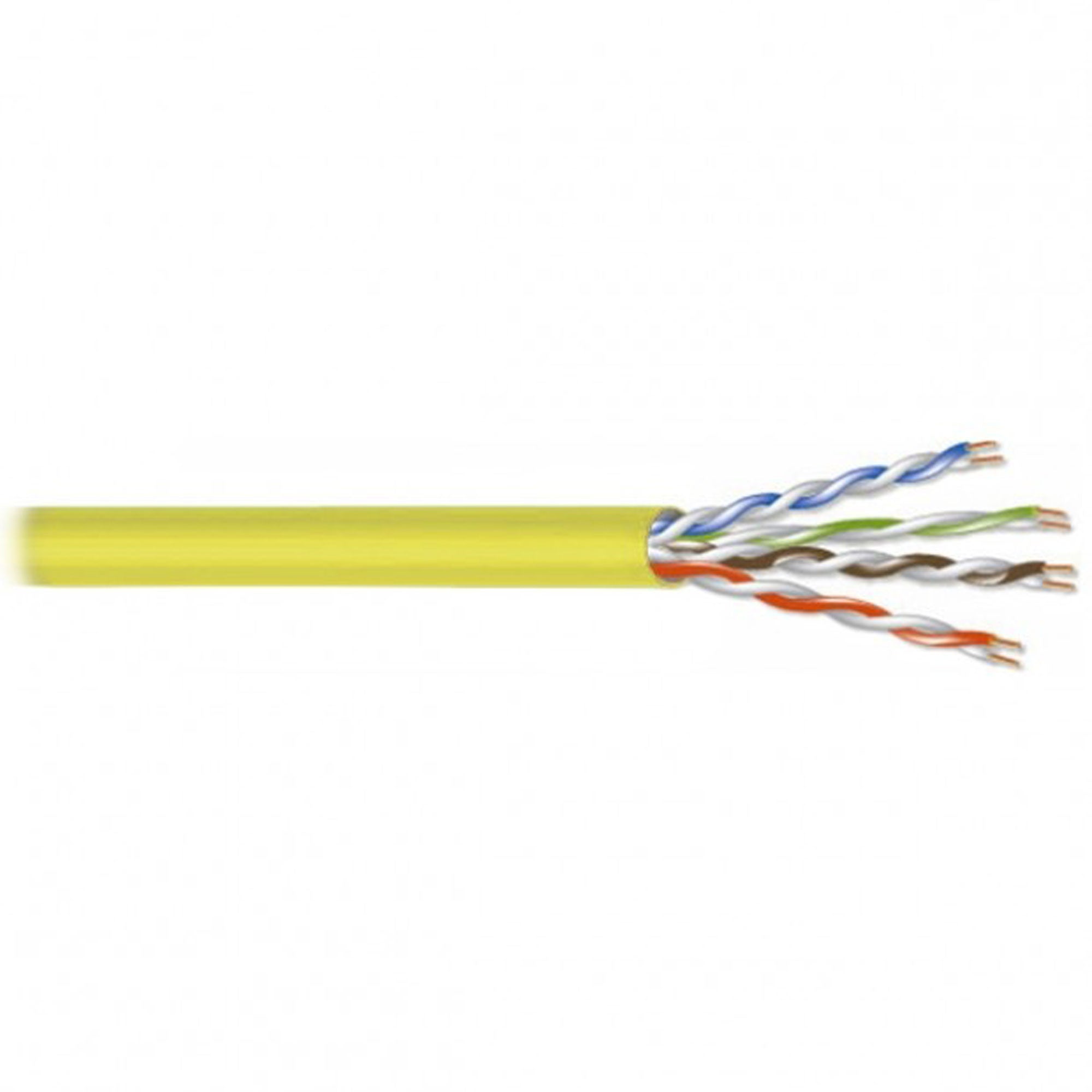 West Penn 4245EZ 24AWG 4-Pair Unshielded Cat 5e UTP CMR Ethernet Cable (Yellow, 1000' Roll)