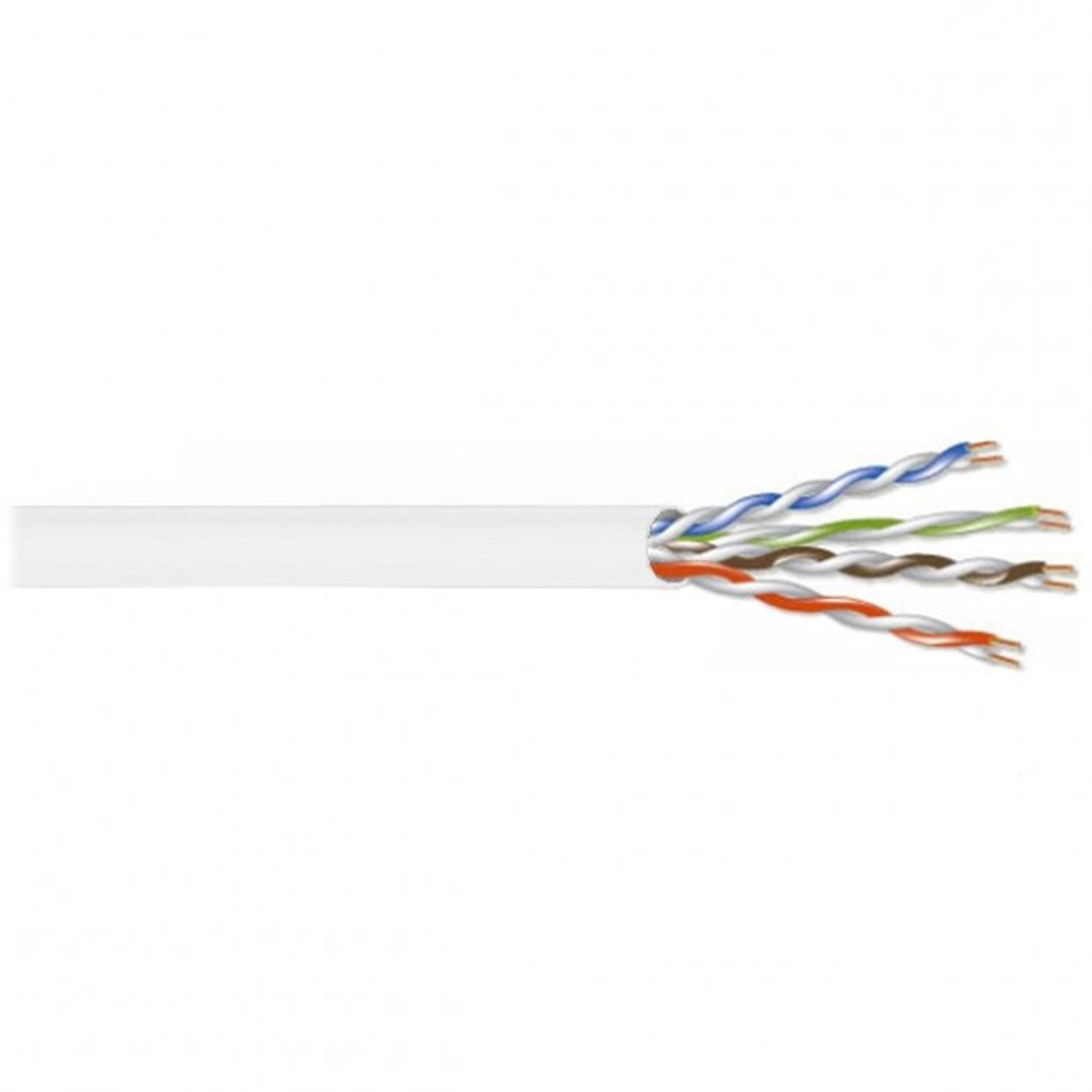 West Penn 254246EZ Plenum 23AWG Category 6 UTP Ethernet Cable (White, 1000' Roll)