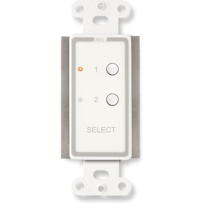 RDL D-RC2ST 2 Channel Remote Control for STICK-ON on Decora Plate (White)