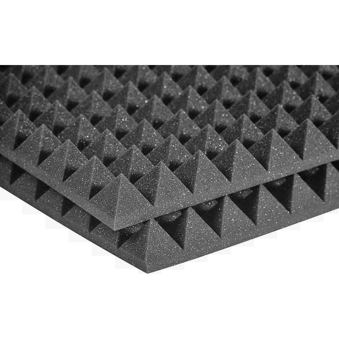 Performance Audio 24" x 48" x 2" Pyramid Acoustic Foam Panel (Charcoal)