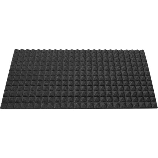 Performance Audio 24" x 48" x 2" Pyramid Acoustic Foam Panel (Charcoal)