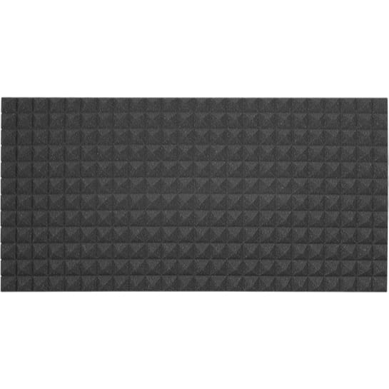 Performance Audio 24" x 48" x 2" Pyramid Acoustic Foam Panel (Charcoal)