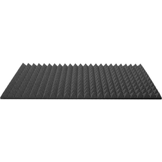 Performance Audio 24" x 48" x 2" Pyramid Acoustic Foam Panel (Charcoal)