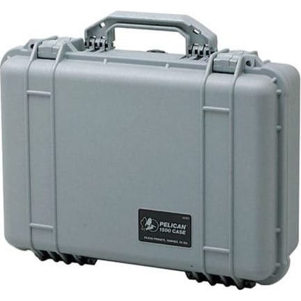 Pelican 1500 Protector Case with Foam (Silver)