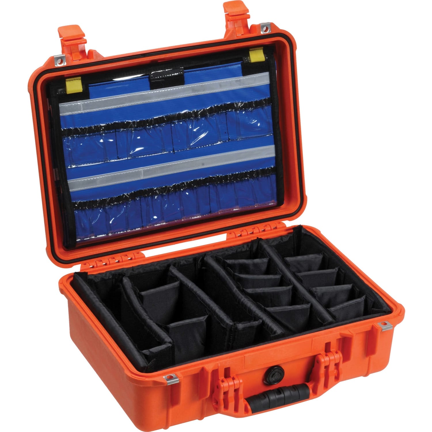 Pelican 1500EMS Protector Case with EMS Organizer and Dividers (Orange)