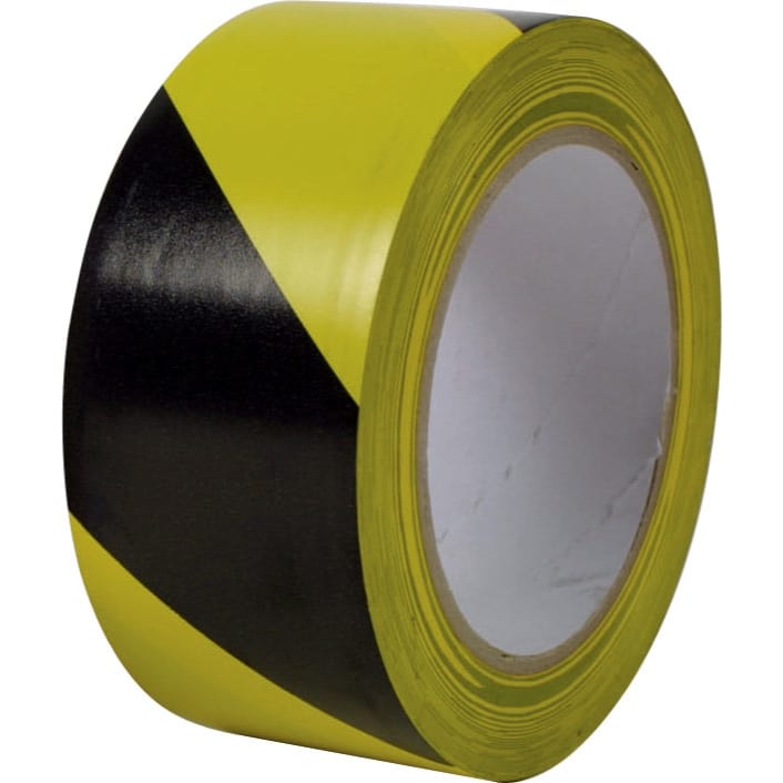 ProTapes Pro 48 PVC Vinyl Safety Stripes Tape 4" x 18yds (Black & Yellow Striped)