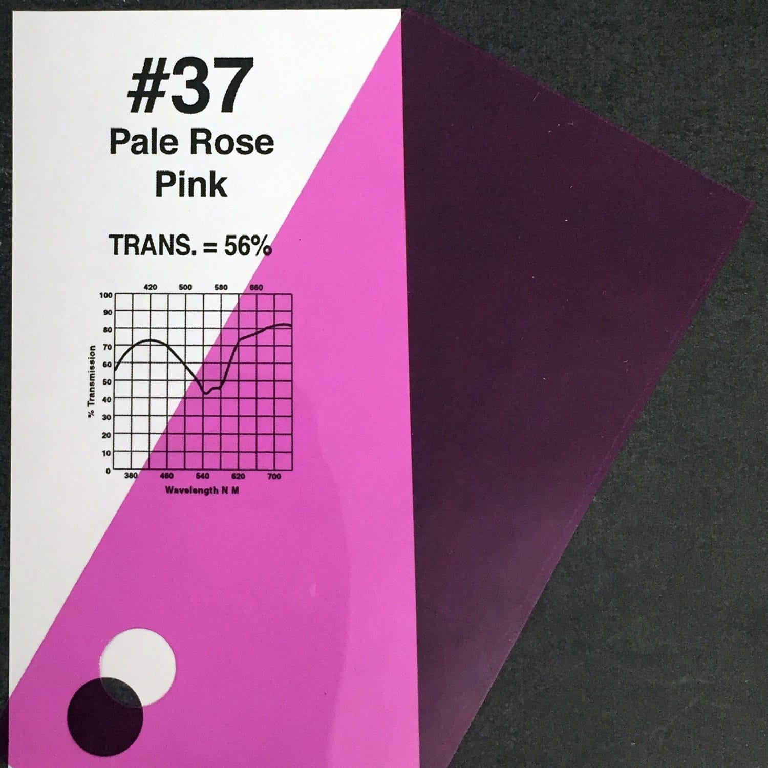 Rosco #37 Roscolux Cinegel Filter Gel Pale Rose Pink (24" x 25' Roll)