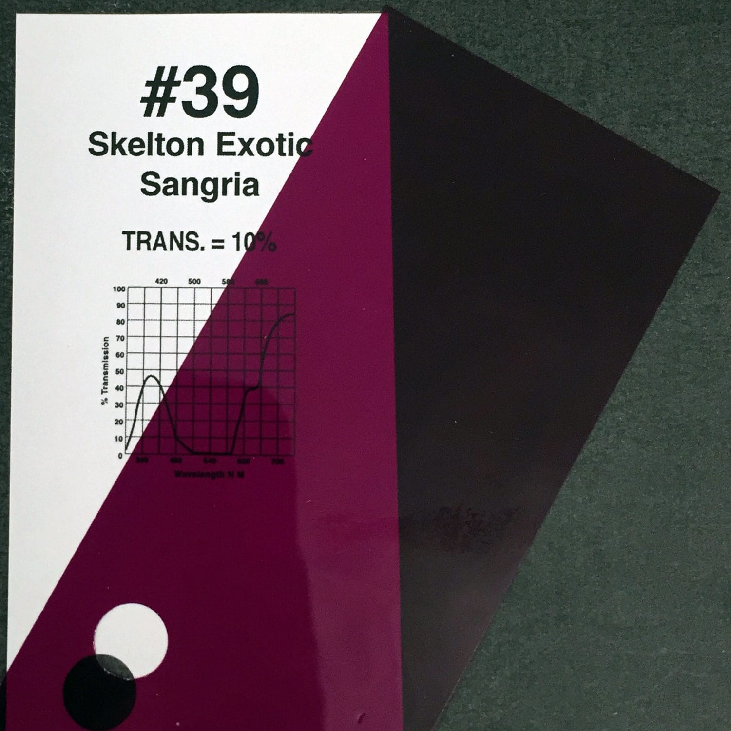 Rosco #39 Roscolux Cinegel Filter Gel Skelton Exotic Sangria (20" x 24" Sheet)