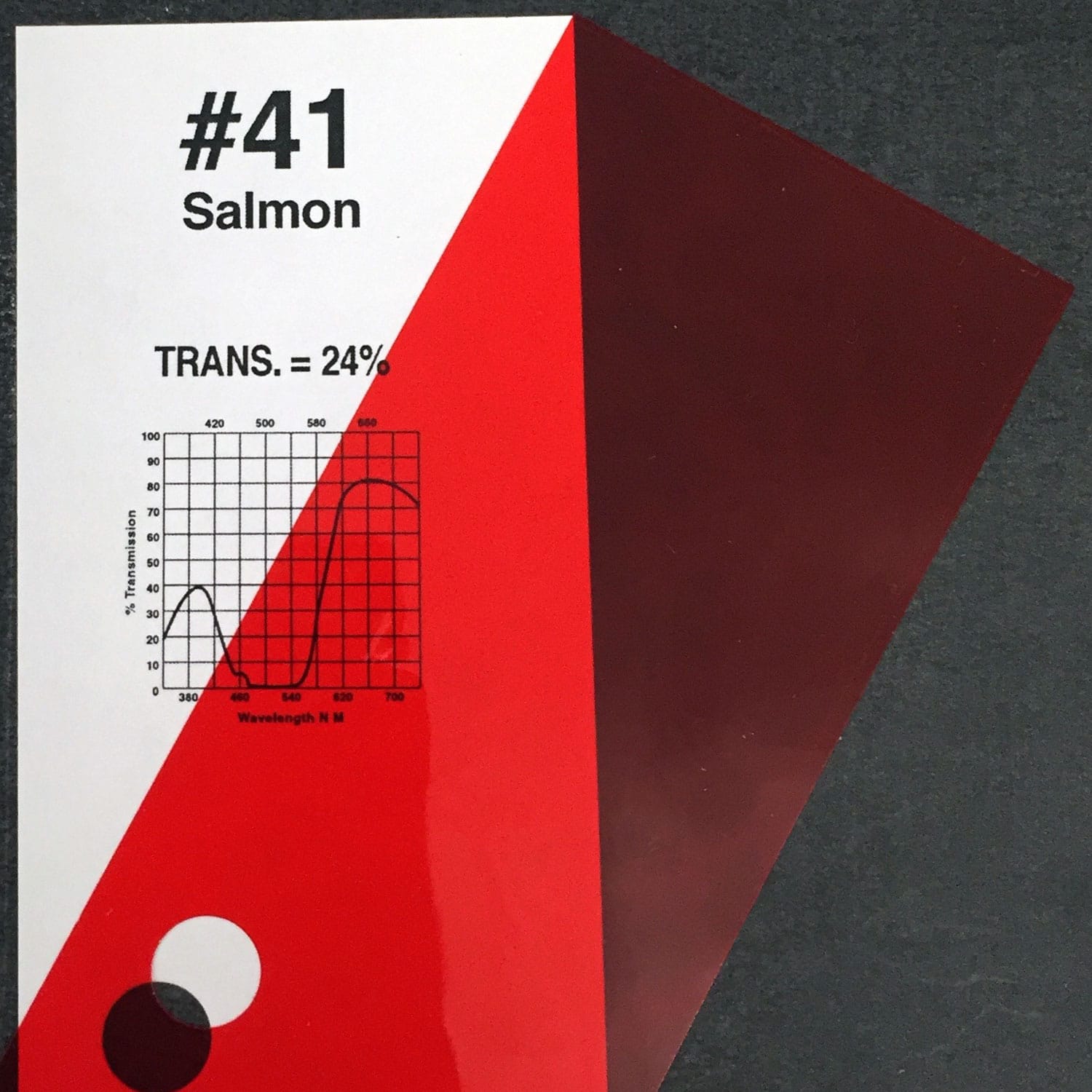 Rosco #41 Roscolux Cinegel Filter Gel Salmon (20" x 24" Sheet)