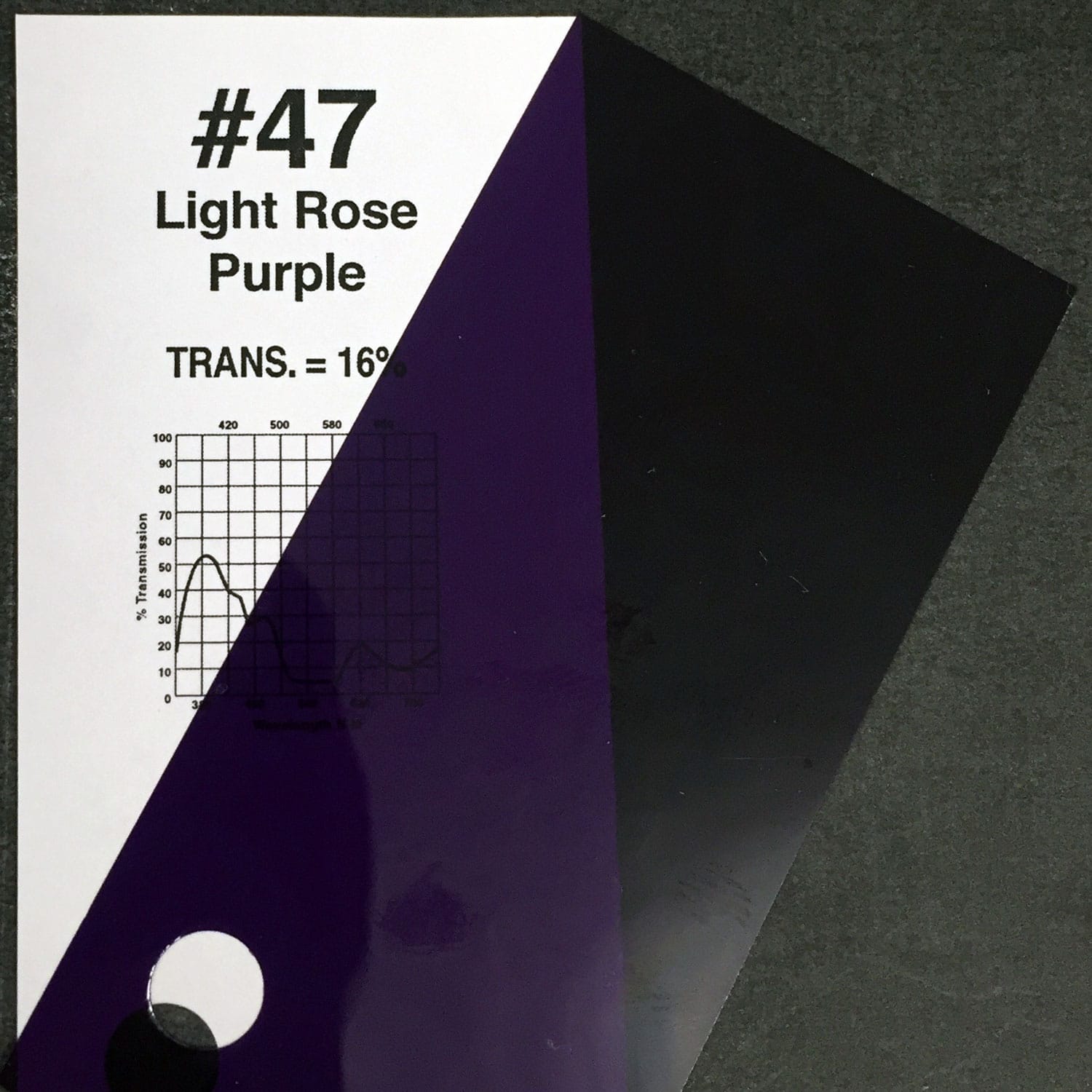 Rosco #47 Roscolux Cinegel Filter Gel Light Rose Purple (24" x 25' Roll)