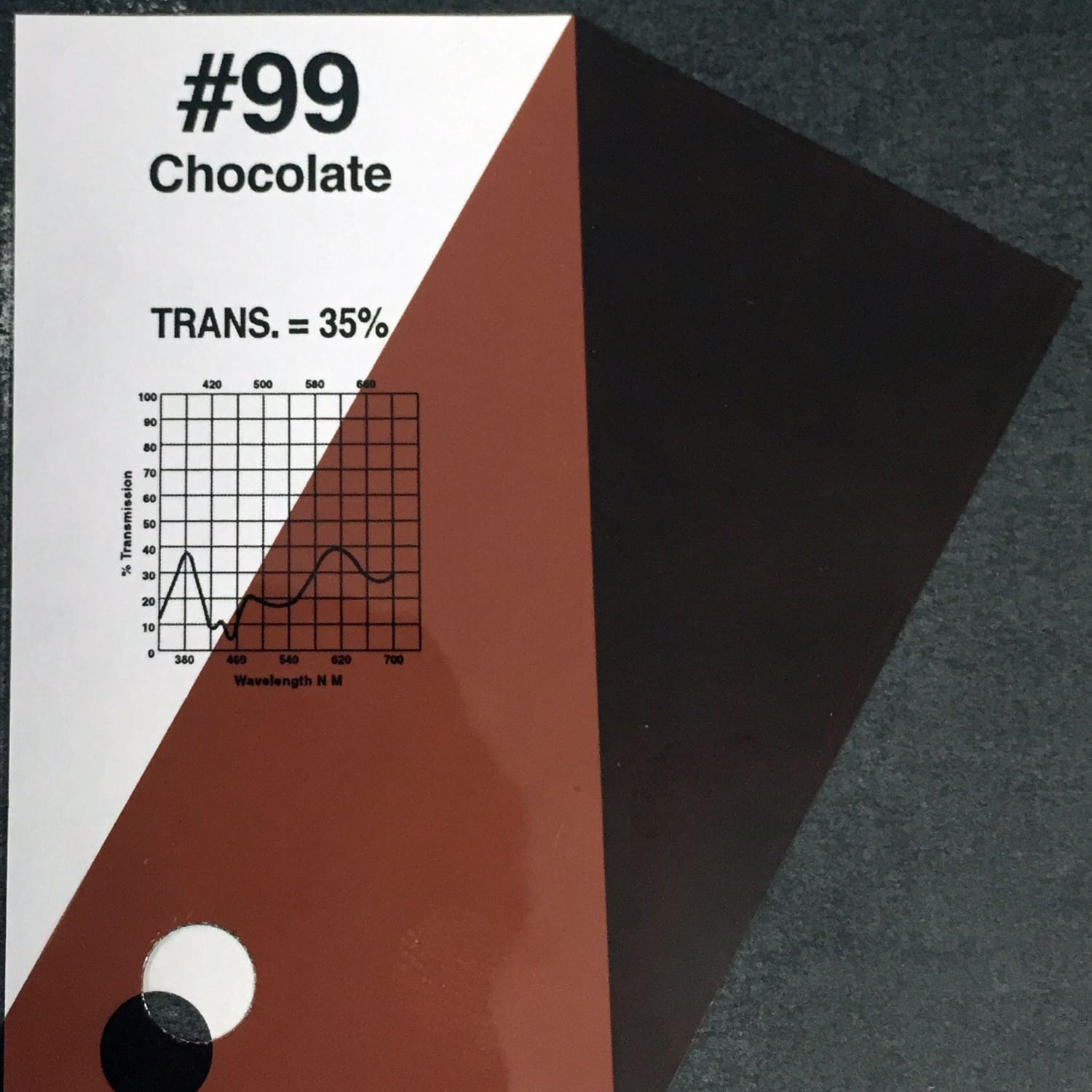 Rosco #99 Roscolux Cinegel Filter Gel Chocolate (20" x 24" Sheet)