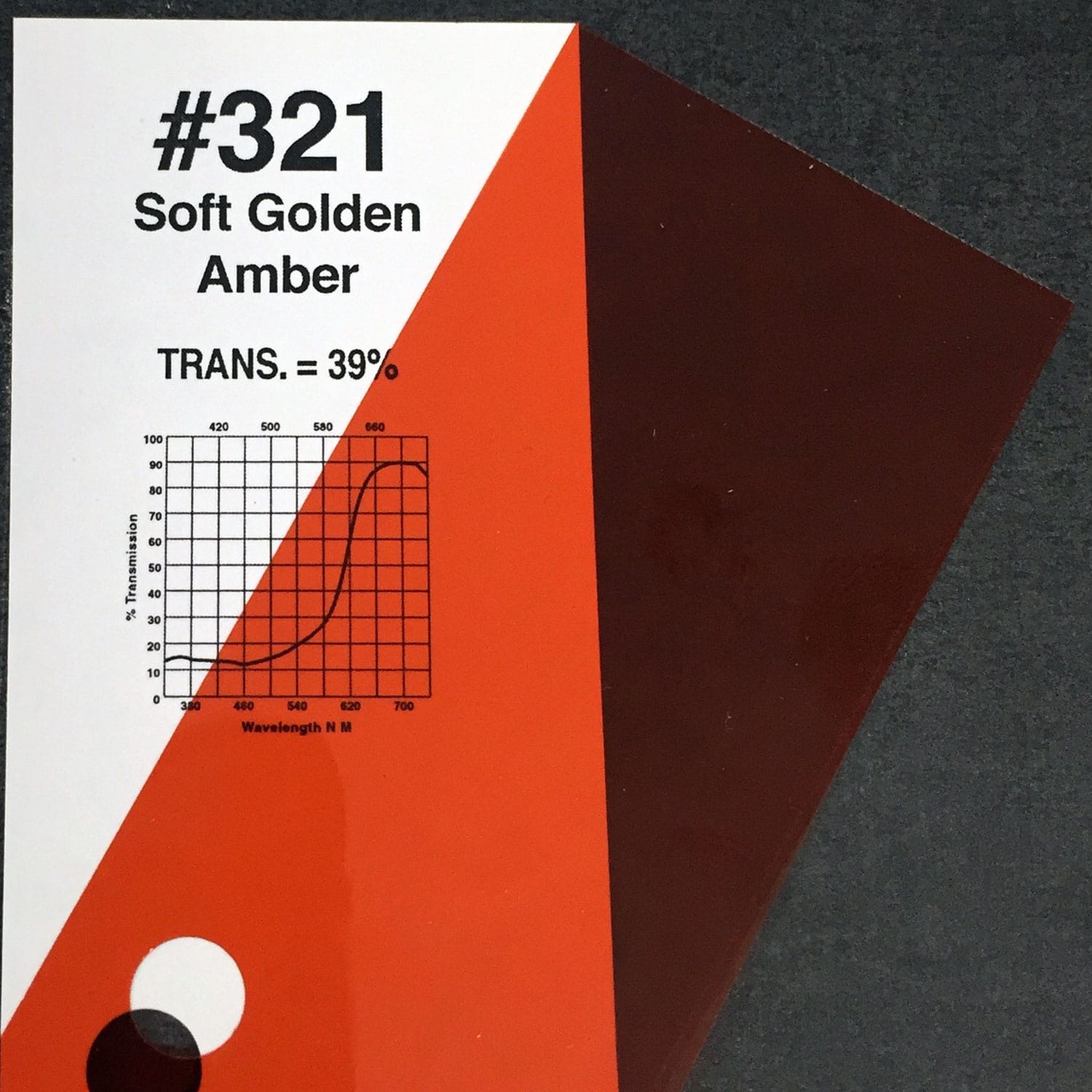 Rosco #321 Roscolux Cinegel Filter Gel Soft Golden Amber (20" x 24" Sheet)