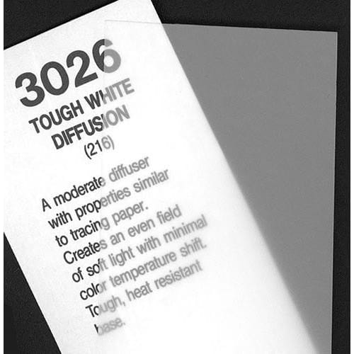 Rosco #3026 Roscolux Filter Gel Tough White Diffusion (216) (48" x 25' Roll)