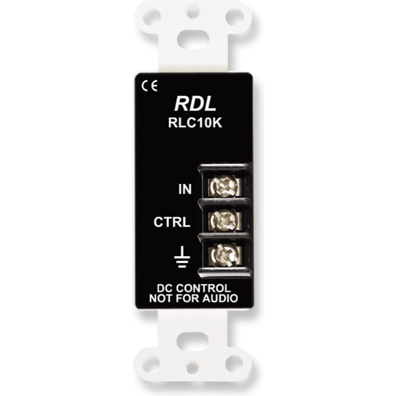 RDL D-RLC10K Remote Level Control 0 to 10 kOhm on Decora Plate (White)