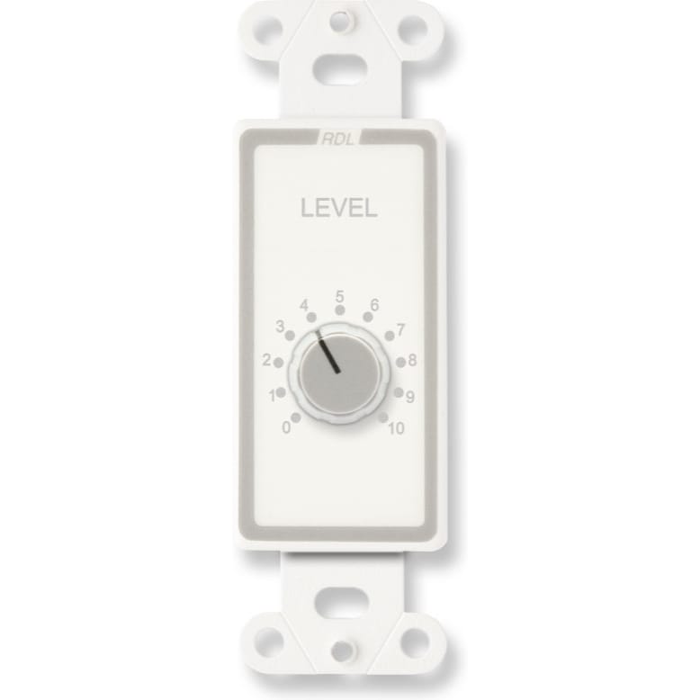 RDL D-RLC10K Remote Level Control 0 to 10 kOhm on Decora Plate (White)