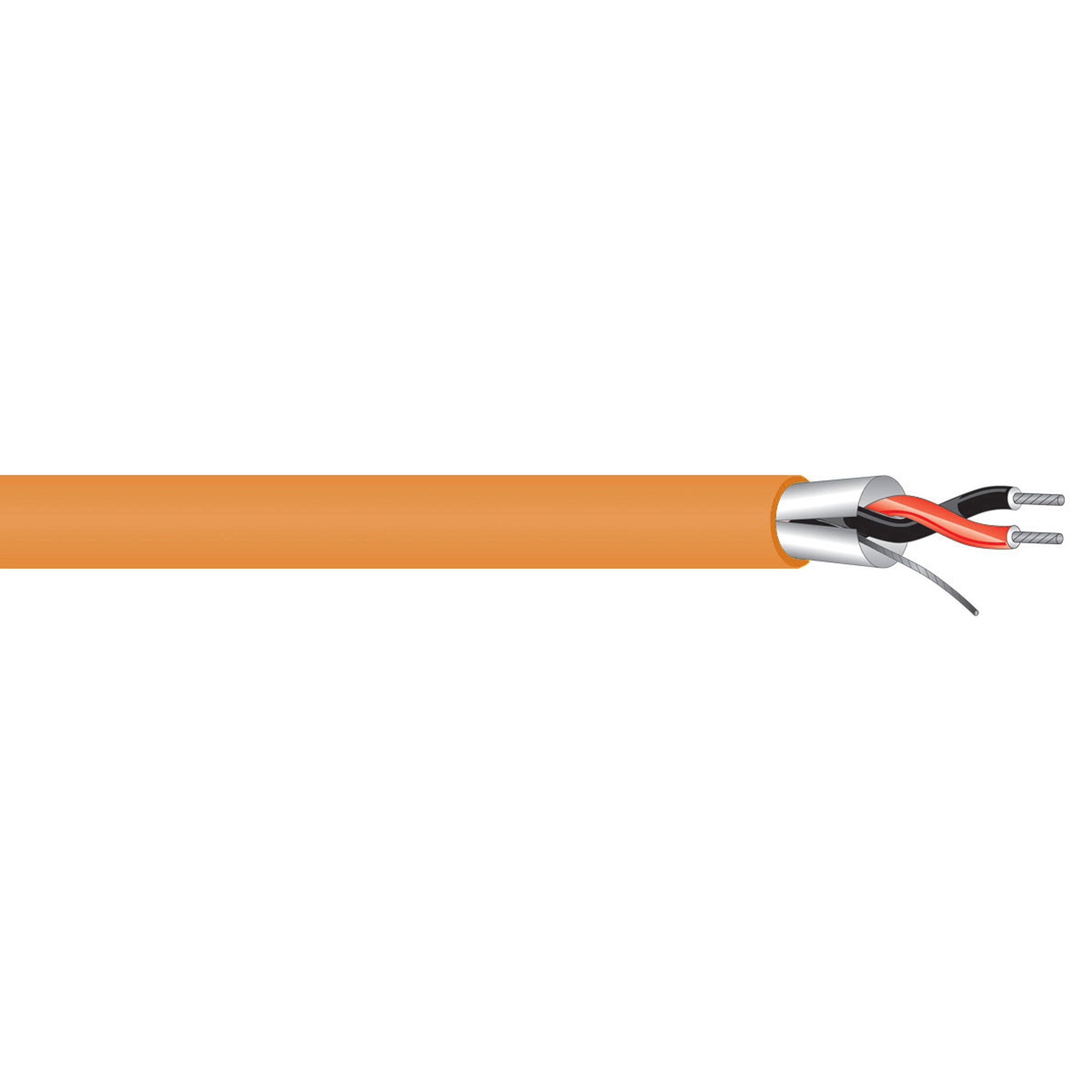 West Penn 454 Miniature 22 AWG 2 Conductor Line Level Audio Cable (Orange, By the Foot)