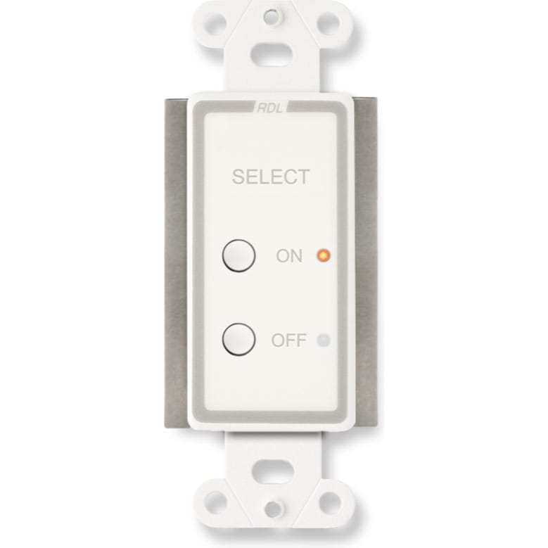 RDL D-RT2 Remote Control Selector on Decora Plate (White)