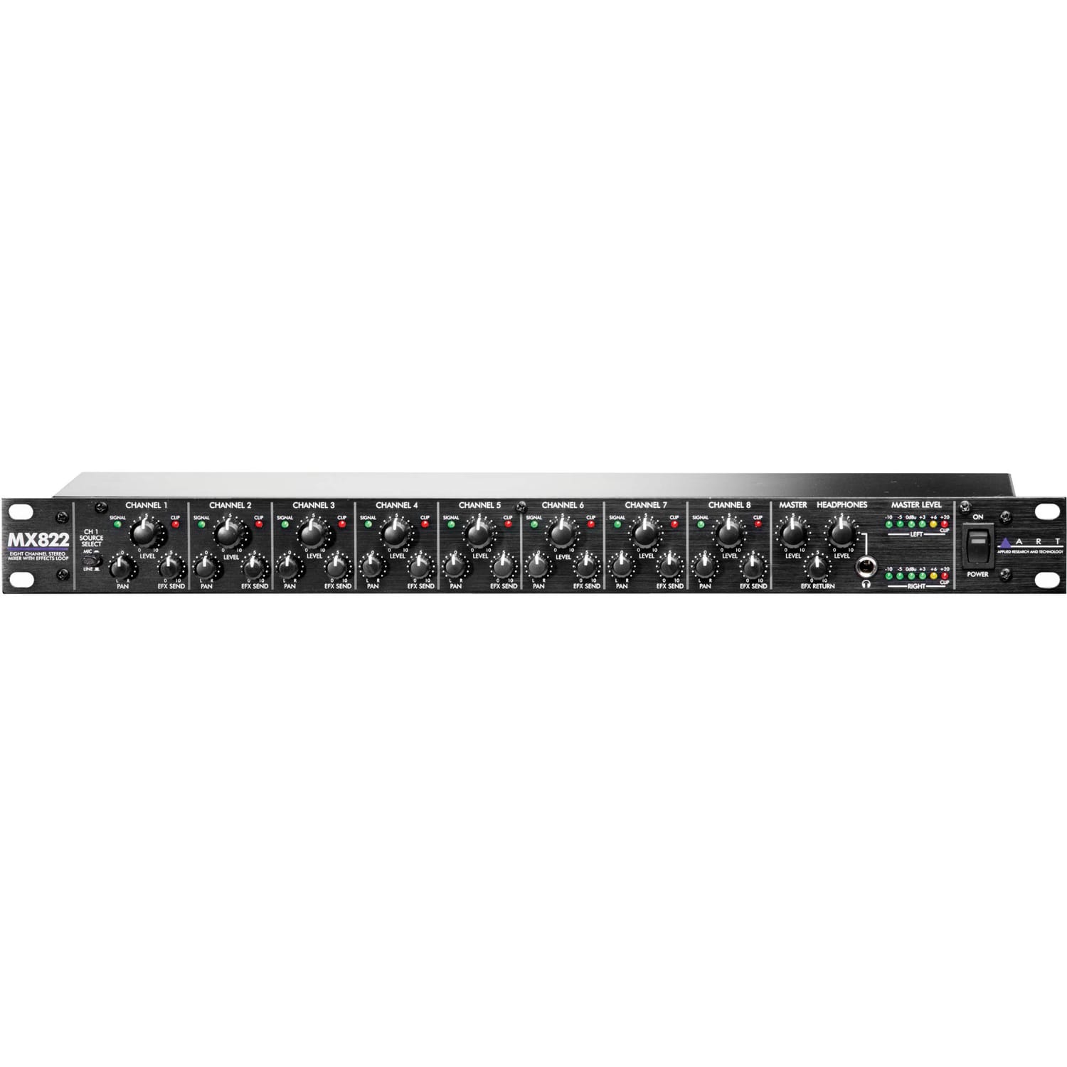 ART MX822 8-Channel Stereo Mixer with Effects Loop