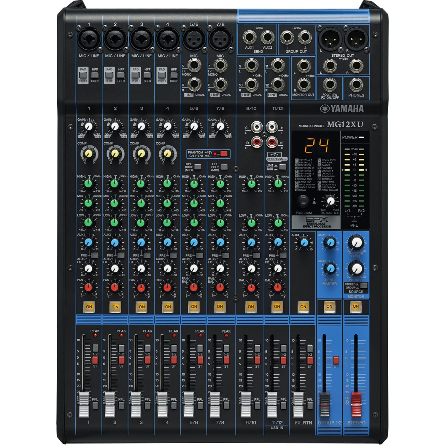 Yamaha MG12XU 12-Channel Mixer with USB and Effects