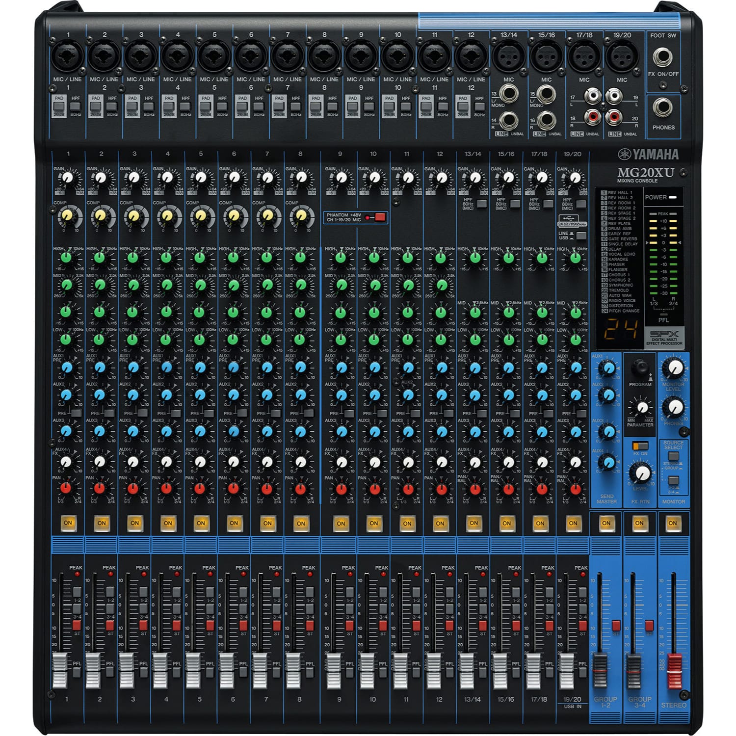 Yamaha MG20XU 20-Channel Mixer with USB and Effects