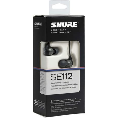 Shure SE112 Sound Isolating Stereo Earphones (Grey)