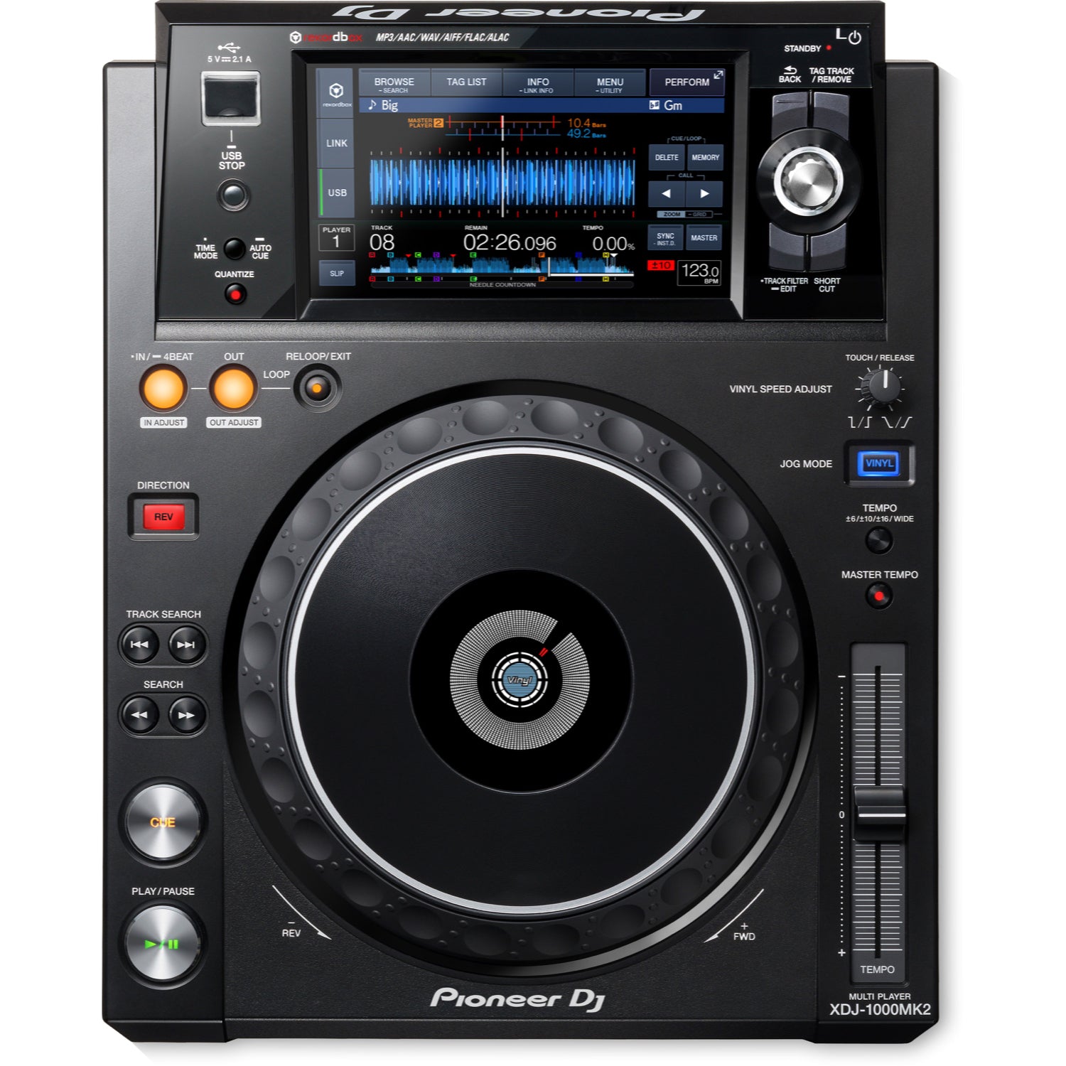 Pioneer DJ XDJ-1000MK2 High-Performance Multi-Player DJ Deck with Touch Screen