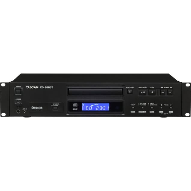 Tascam CD-200BT Rackmount CD Player with Bluetooth Receiver