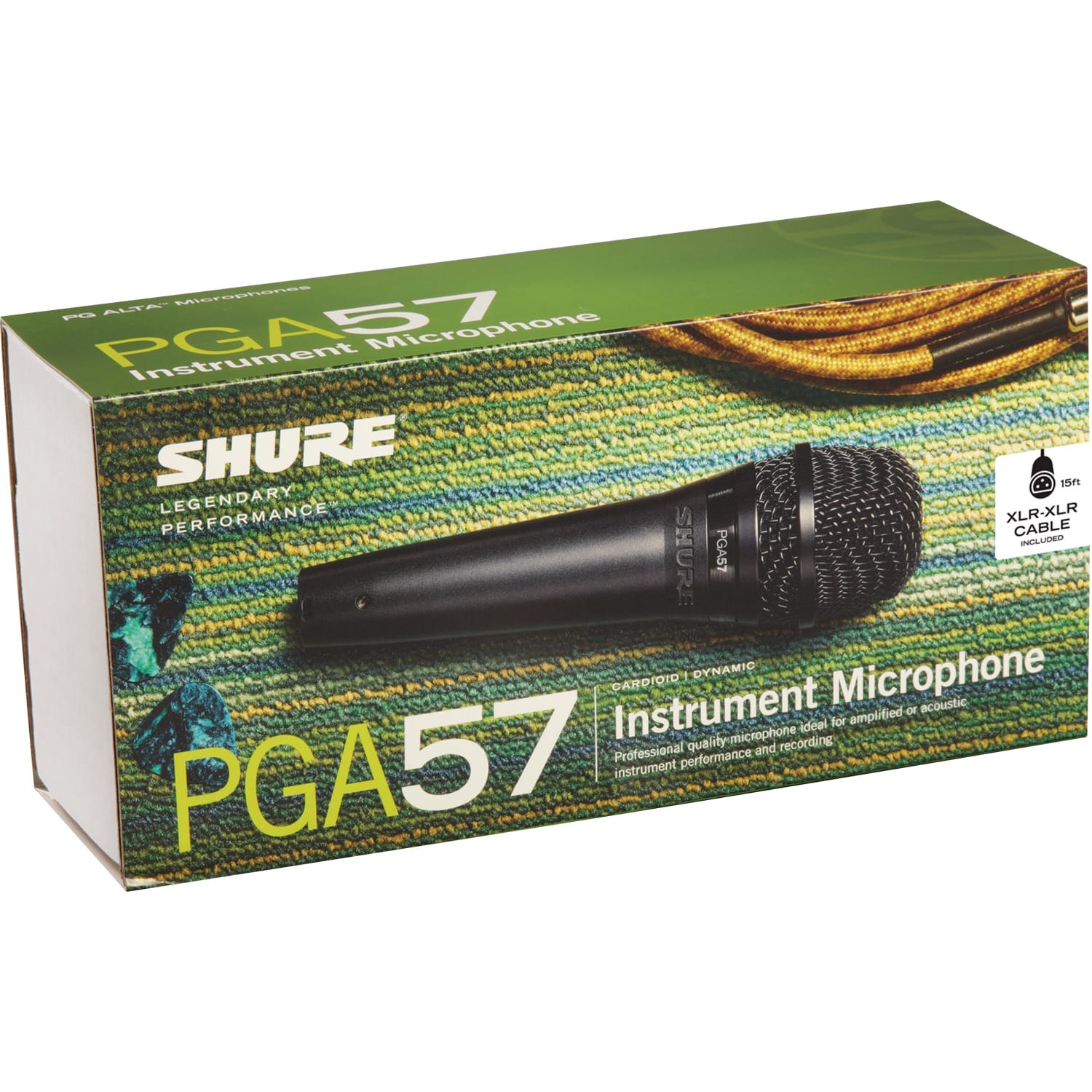 Shure PGA57 Cardioid Dynamic Instrument Microphone with XLR to XLR Cable