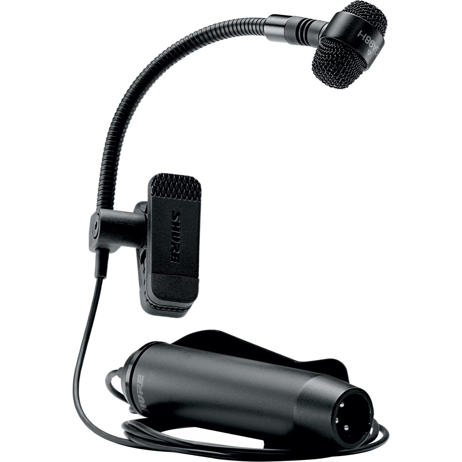 Shure PGA98H Cardioid Condenser Clip-On Horn Microphone for Wireless