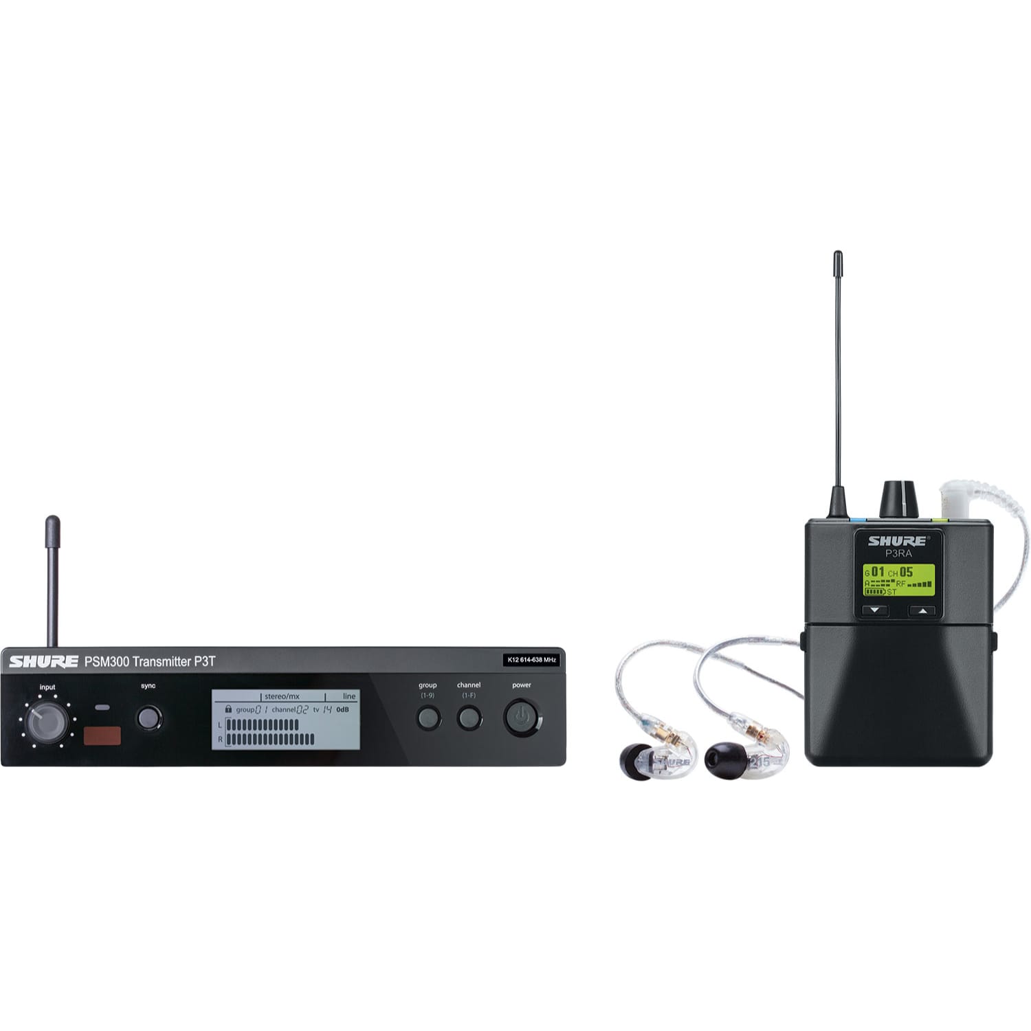 Shure P3TRA215CL PSM300 In-Ear Personal Monitor System (J13: 566-590 MHz)